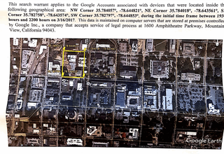 Police highlighted a geographic area, requesting data for all devices within
